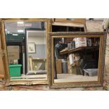 TWO GILT FRAMED MIRRORS