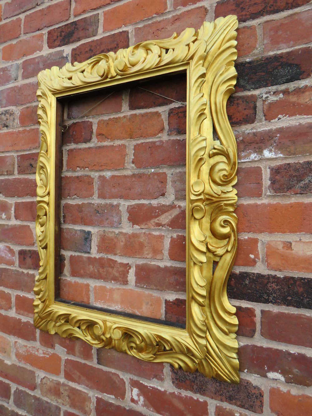 AN EARLY 19TH CENTURY RECTANGULAR GILT WOOD FRAME, in the Florentine style, pierced detail to the - Image 6 of 8