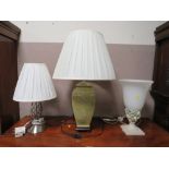 THREE LARGE MODERN TABLE LAMPS