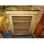 AN ANTIQUE WALNUT PIER CABINET WITH GILT METAL MOUNTS W-77 CM - BADLY FADED