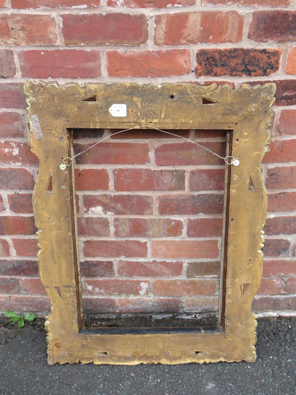 AN EARLY 19TH CENTURY RECTANGULAR GILT WOOD FRAME, in the Florentine style, pierced detail to the - Image 8 of 8