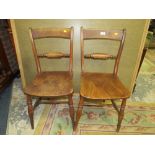 A PAIR OF TRADITIONAL KITCHEN ELM? CHAIRS