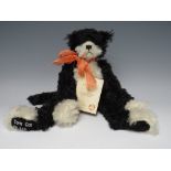 A HERMANN MOHAIR LIMITED EDITION BLACK & WHITE 'TOM CAT', number 215 of 500, fully jointed, with