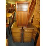 THREE VINTAGE BEDSIDE CABINETS