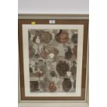 A FRAMED AND GLAZED SIGNED VALERIE THORNTON '70 ARTIST'S PROOF ENTITLED 'ROMAN POTS'