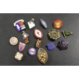 A SELECTION OF VINTAGE ENAMEL BADGES