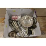 A SMALL TRAY OF METALWARE ETC TO INC A VIN DU TASSE