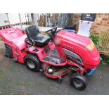 A CONTAX C300H RIDE-ON GARDEN TRACTOR WITH COLLECTION BOX AND SCARIFIER - HOUSE CLEARANCE WITH ONE K