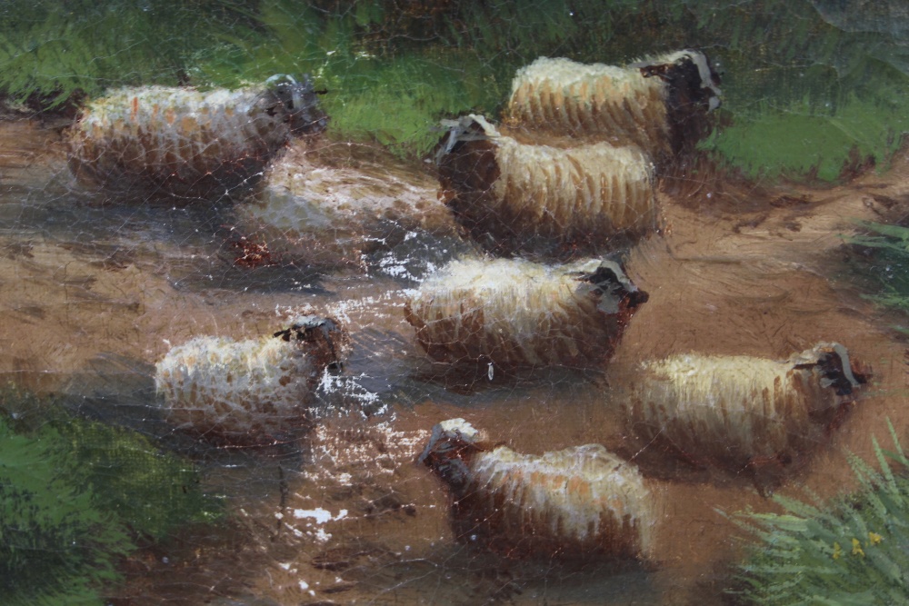 CEDRIC GRAY (XIX-XX). A pair of country landscapes with sheep, signed lower right and dated 1912, - Image 4 of 6