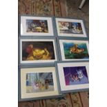 A COLLECTION OF ELEVEN FRAMED AND GLAZED 'THE DISNEY STORE' EXCLUSIVE COMMEMORATIVE LITHOGRAPHS 1998