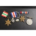 THREE WW2 MEDALS / BADGES ETC