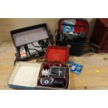 A QUANTITY OF CASED PHOTOGRAPHIC EQUIPMENT TO INC A POLAROID 104 A/F