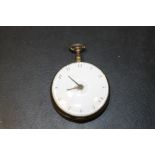 AN ANTIQUE GEORGIAN VERGE POCKET WATCH SIGNED JOYCE LONDON