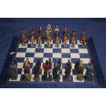 A BOXED STUDIO ANNE CARLTON CHESS SET BRITISH AND SCOTTISH SOLDIERS