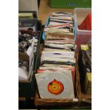 TWO TUBS OF CIRCA 140 SINGLES RECORDS FROM 1960'S, 70'S 80'S AND 90'S