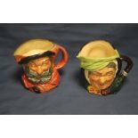 TWO ROYAL DOULTON CHARACTER JUGS TO INCLUDE FALSTAFF AND SAIREY GAMP