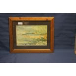 FRAMED WATERCOLOUR OF A TROUT, WITH A FISHING FLY