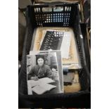 TWO TRAYS OF EPHEMERA AND PHOTOGRAPHS, TO INCLUDE MILITARY AND TRANSPORT INNTEREST