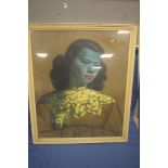 A FRAMED AND GLAZED TRETCHIKOFF PRINT