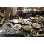 FOUR TRAYS OF DECORATIVE WALL PLATES (TRAYS NOT INCLUDED)