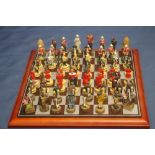 AN UNBOXED CHESS SET |AMERICAN CIVIL WAR| TOGETHER WITH AN UNBOXED CHESS SET |BOER WAR|