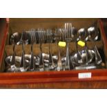 A CANTEEN OF STAINLESS STEEL CUTLERY
