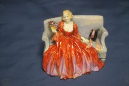 AN EARLY ROYAL DOULTON |SWEET AND TWENTY| FIGURINE HN1298ConditionReport:A SLIGHT CHIP TO THE BACK