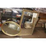 TWO GILT MIRRORS