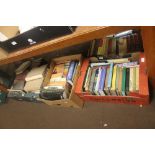 FIVE TRAYS OF MISCELLANEOUS HISTORY INTEREST BOOKS (4 large, one small) (Boxes and trays not
