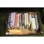 A TRAY OF MAINLY WWII BOOKS TO INCLUDE MANY ON CODE BREAKING (TRAY NOT INCLUDED)