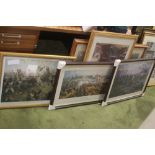 A COLLECTION OF ASSORTED PRINTS MAINLY BATTLE SCENES