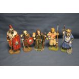 FIVE ROBERT HARROP DOGGIE PEOPLE TO INCLUDE A ROMAN CENTURION, AND KING ARTHUR