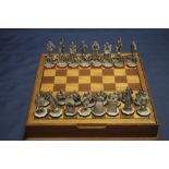A CASED CHESS SET WITH FITTED DRAWERS |SPANISH ARMADA|