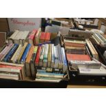 THREE TRAYS OF HISTORY INTEREST BOOKS (TRAYS NOT INCLUDED)