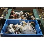 TWO TRAYS OF ASSORTED DOG ORNAMENTS (TRAYS NOT INCLUDED)