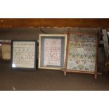 FOUR FRAMED SAMPLERS