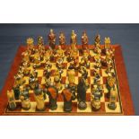 A BOXED STUDIO ANNE CARLTON CHESS SET |CRUSADERS| TOGETHER WITH ANOTHER