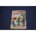 ENID BLYTON "THE MYSTERY OF THE SPITEFULL LETTERS" WITH DUST JACKET