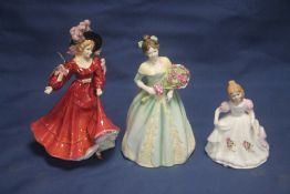 THREE ROYAL DOULTON FIGURINES |HAPPY BIRTHDAY, PATRICA AND AMAND