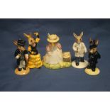 A COLLECTION OF 5 ROYAL DOULTON BUNNYKINS FIGURES