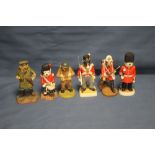 SIX ROBERT HARROP DOGGIE PEOPLE TO INCLUDE A WORLD WAR I OFFICER AND A WELSH TERRIER