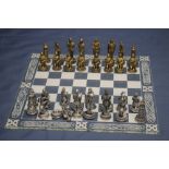 A UNBOXED CHESS SET 1 PIECE A/F