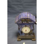A MODERN TIFFANY STYLE CLOCK, LAMP