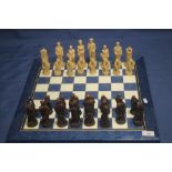 A BOXED STUDIO ANNE CARLTON UNPAINTED SHERLOCK HOLMES CHESS SET