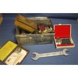 A QUANTITY OF COLLECTABLES TO INCLUDE COINS, METALWATRE |KING-DICK| SPANNER ETC