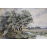 A COLLECTION OF FRAMED AND GLAZED WATERCOLOURS TO INCLUDE A COUNTRY HOUSE SIGNED STANLEY W GIBB, A