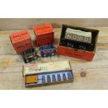FOUR BOXED HORNBY SERIES MODEL RAILWAY ACCESSORIES TO INC A NORD TENDER AND A BOXED MINIATURE MILK