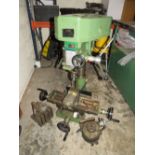 ALPINE RF-20 DRILLING/MILLING MACHINE COMPLETE WITH DIVIDING HEAD AND VERTICAL MACHINE TABLE