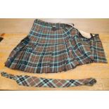 A VINTAGE KILT TOGETHER WITH MATCHING TIE