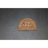 A VINTAGE METAL G.W.R. PAY CHEQUE TOKEN
